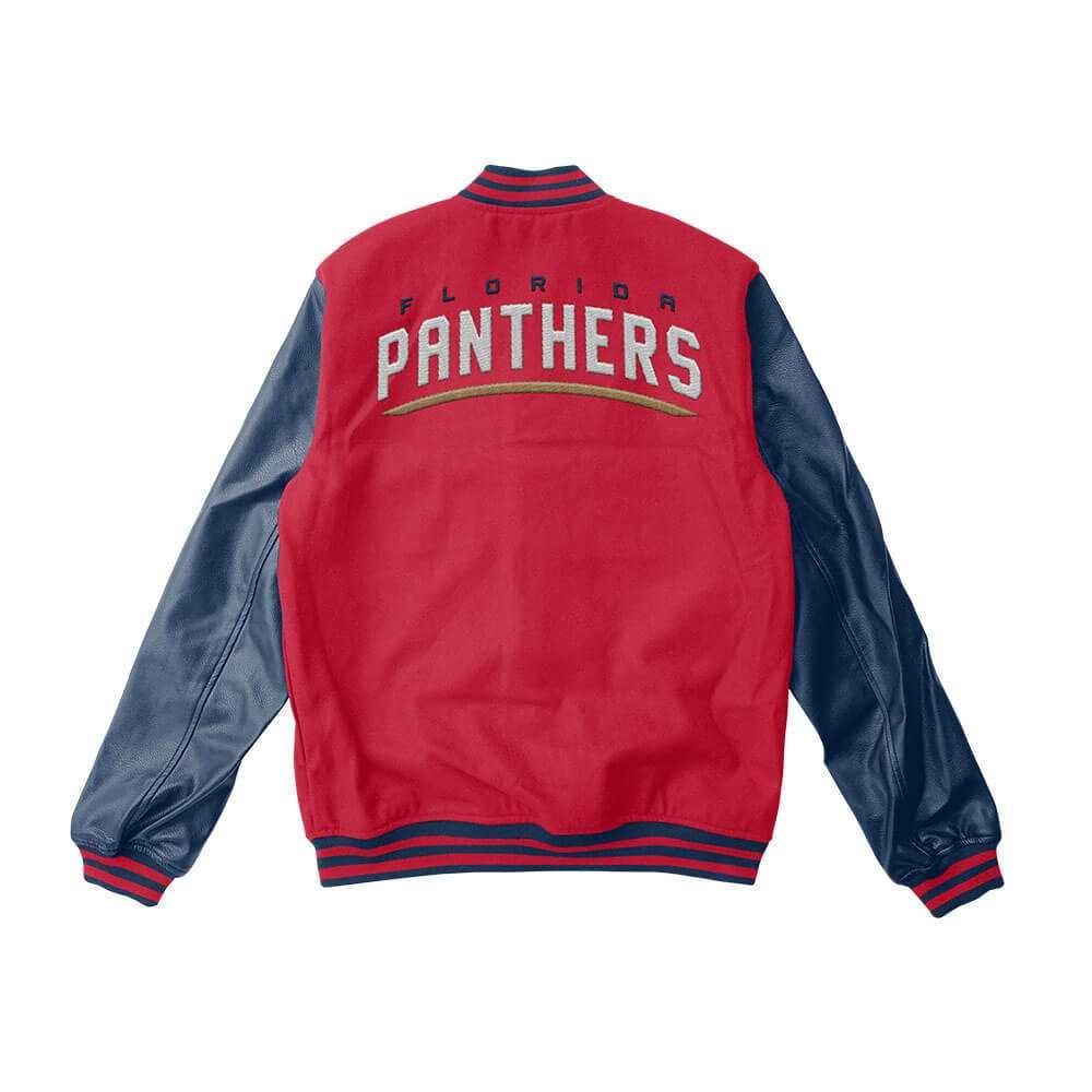 Florida Panthers Red And Navy Blue Varsity Jacket