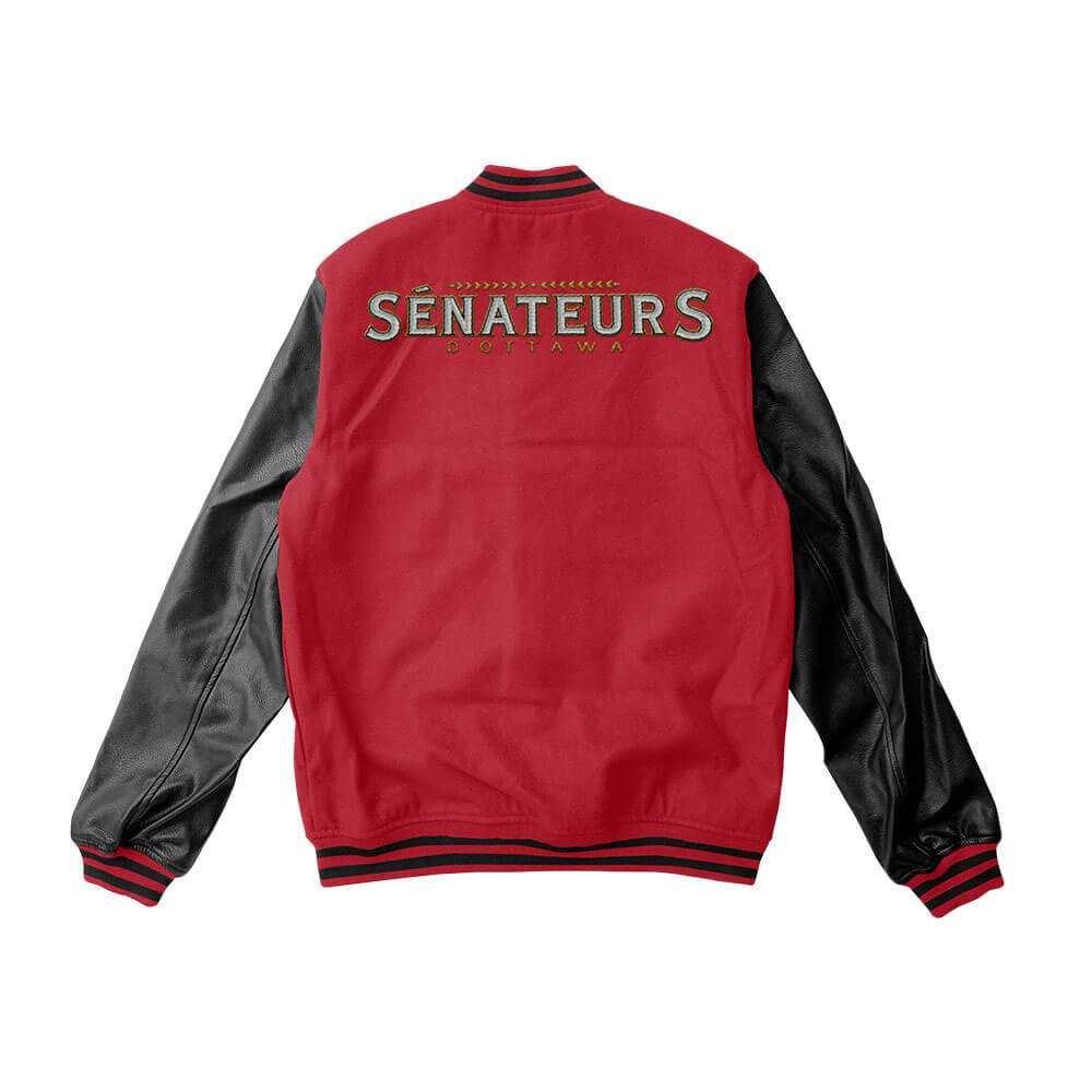 Ottawa Senators Red And Black Varsity Jacket
