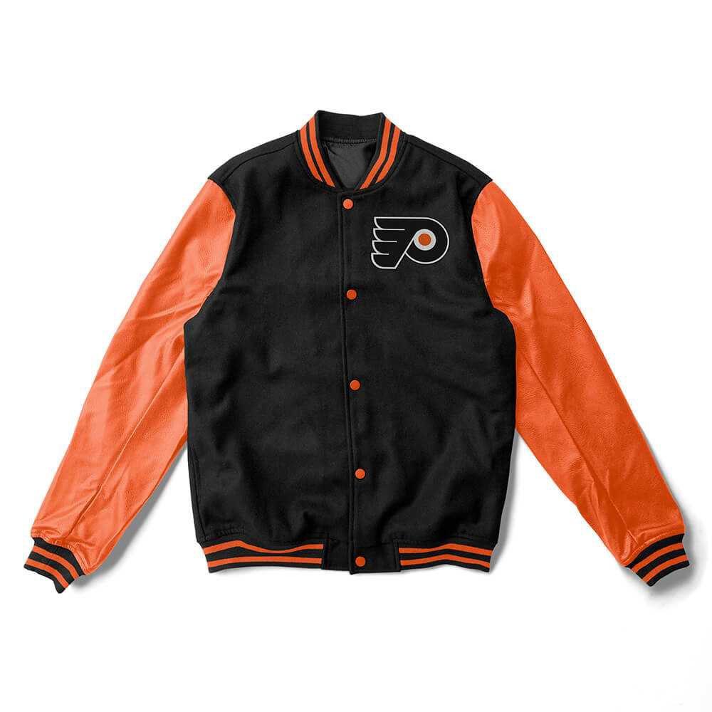 Philadelphia Flyers Black And Red Varsity Jacket