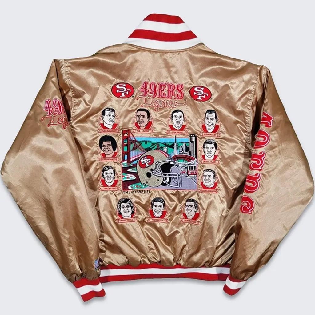 San Francisco 49ers Living Legends Gold Satin Jacket
