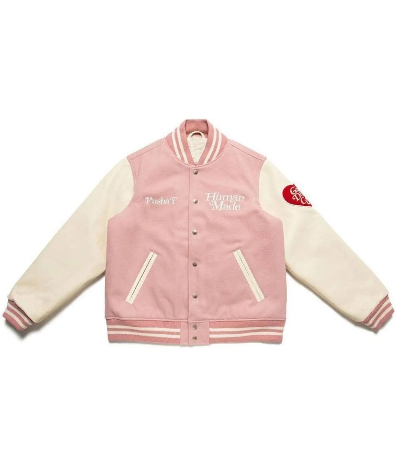 I Know Nigo Pink And White Jacket