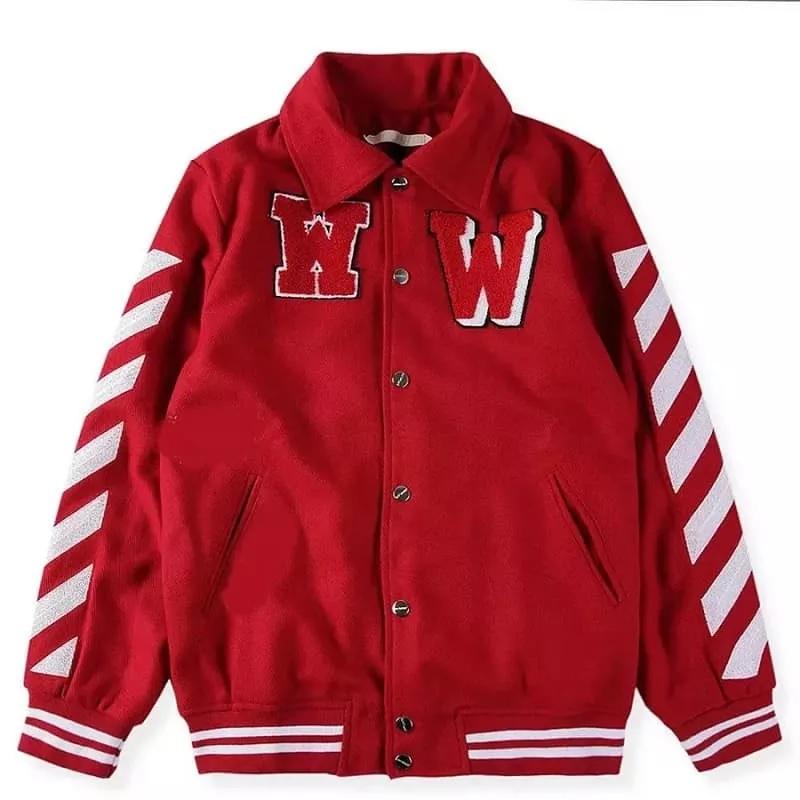 Justin Bieber Letterman W Red Varsity Jacket