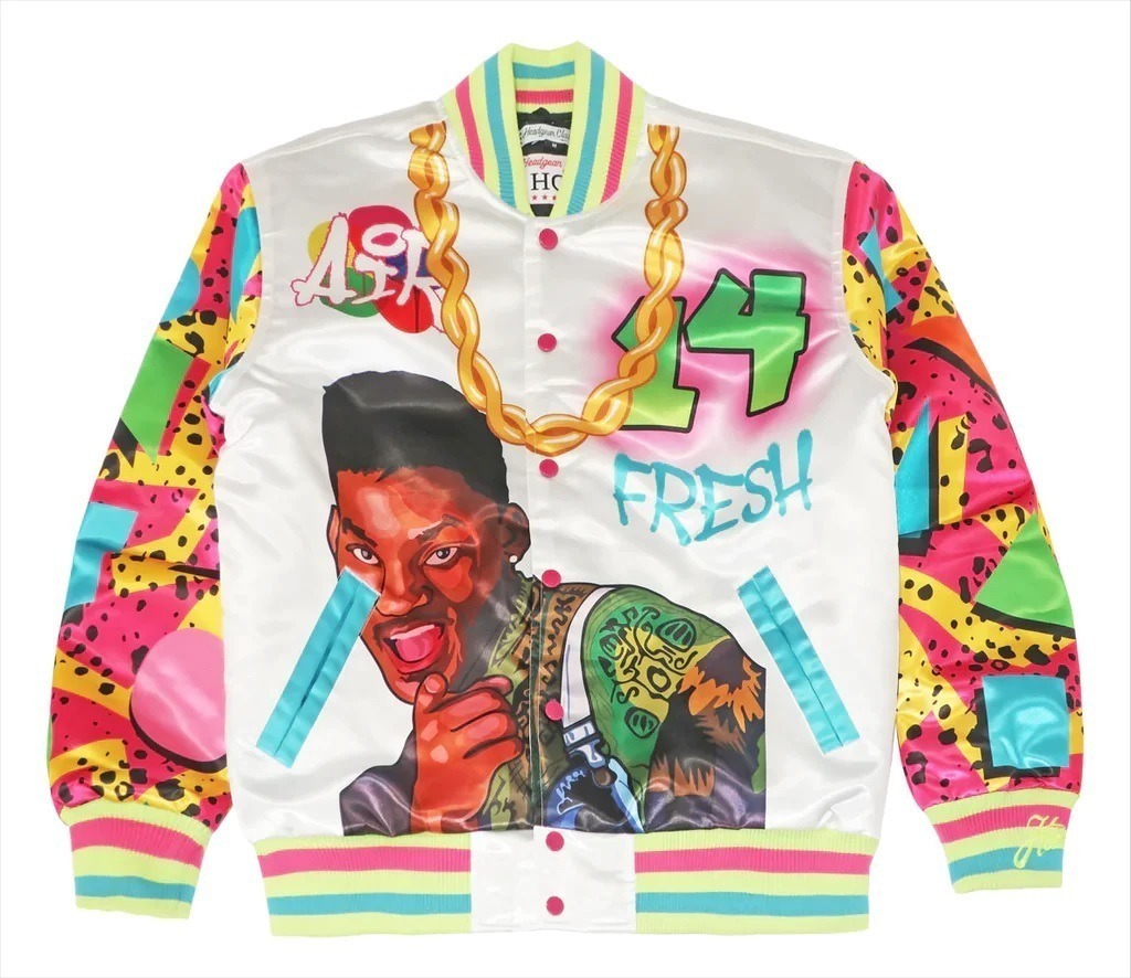 Fresh Prince Of Bel Air Fresh Air Graffiti Satin Jacket