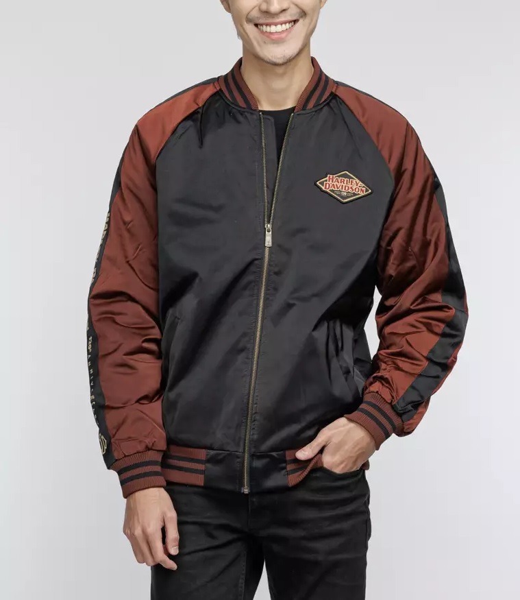 Harley Davidson 120th Anniversary Satin Varsity Jacket