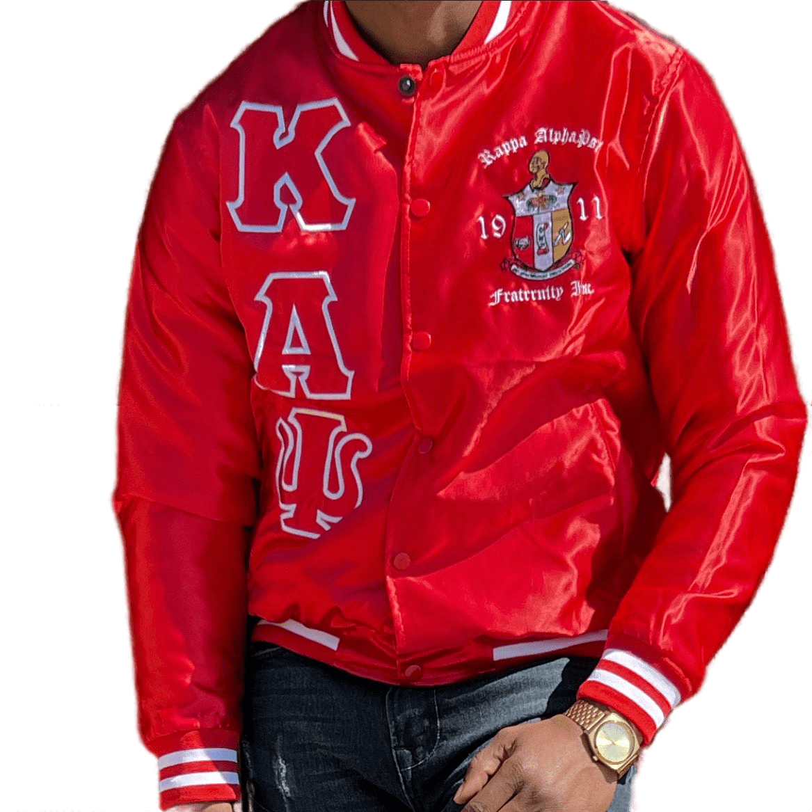 Kappa Alpha Psi Embroidery Baseball Jacket