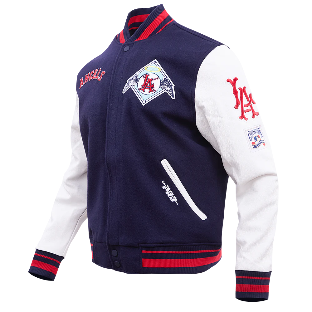Los Angeles Angels Retro Classic Rib Wool Varsity Jacket
