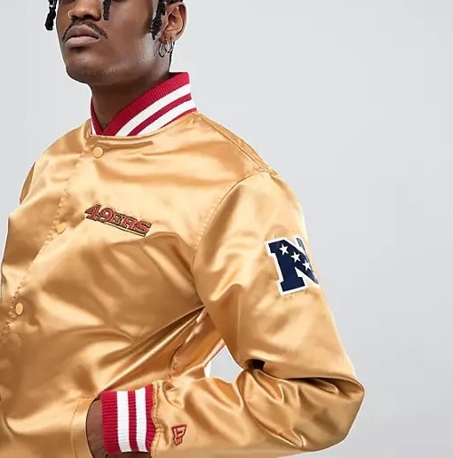 New Era Nfl San Francisco 49ers Gold Bomber Jacket