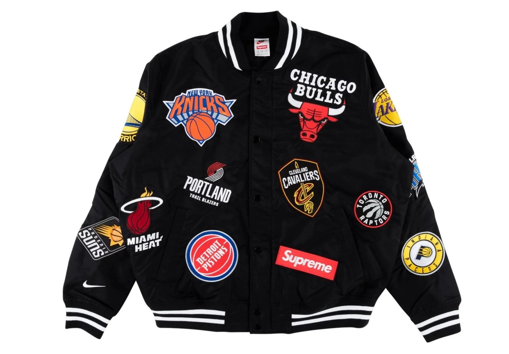 Supreme X Nike Nba Teams Logo Varsity Jacket