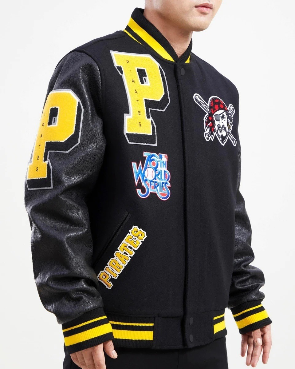 Pittsburgh Pirates Mash Up Logo Varsity Jacket