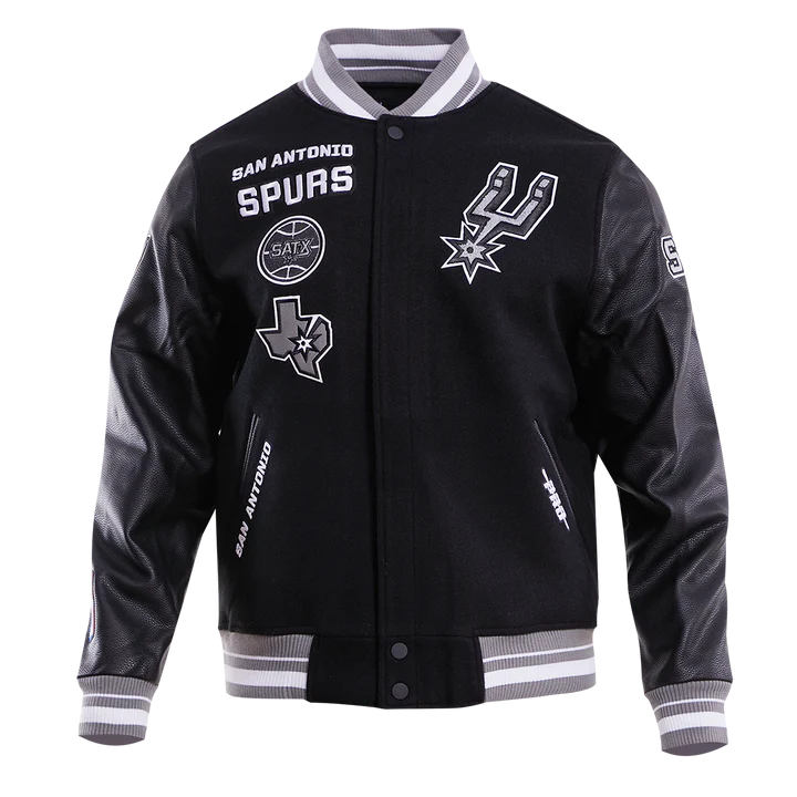 San Antonio Spurs Retro Classic Rib Wool Varsity Jacket