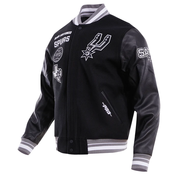 San Antonio Spurs Retro Classic Rib Wool Varsity Jacket