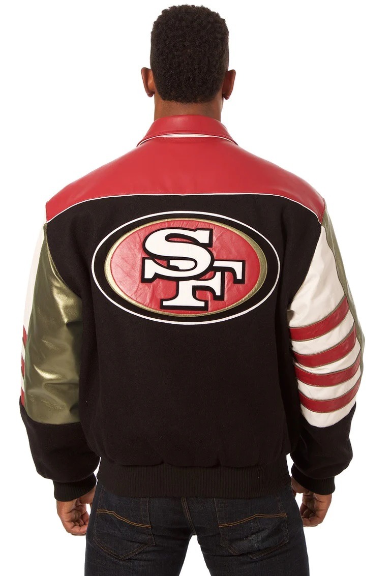 San Francisco 49ers Jh Design Wool & Leather Jacket