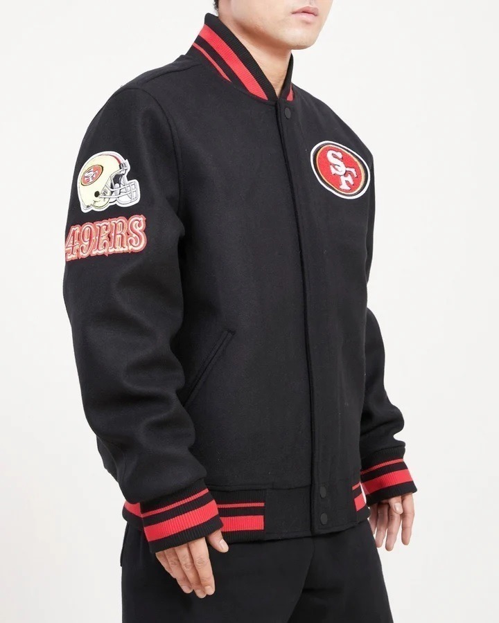 San Francisco 49ers Old English Wool Varsity Jacket