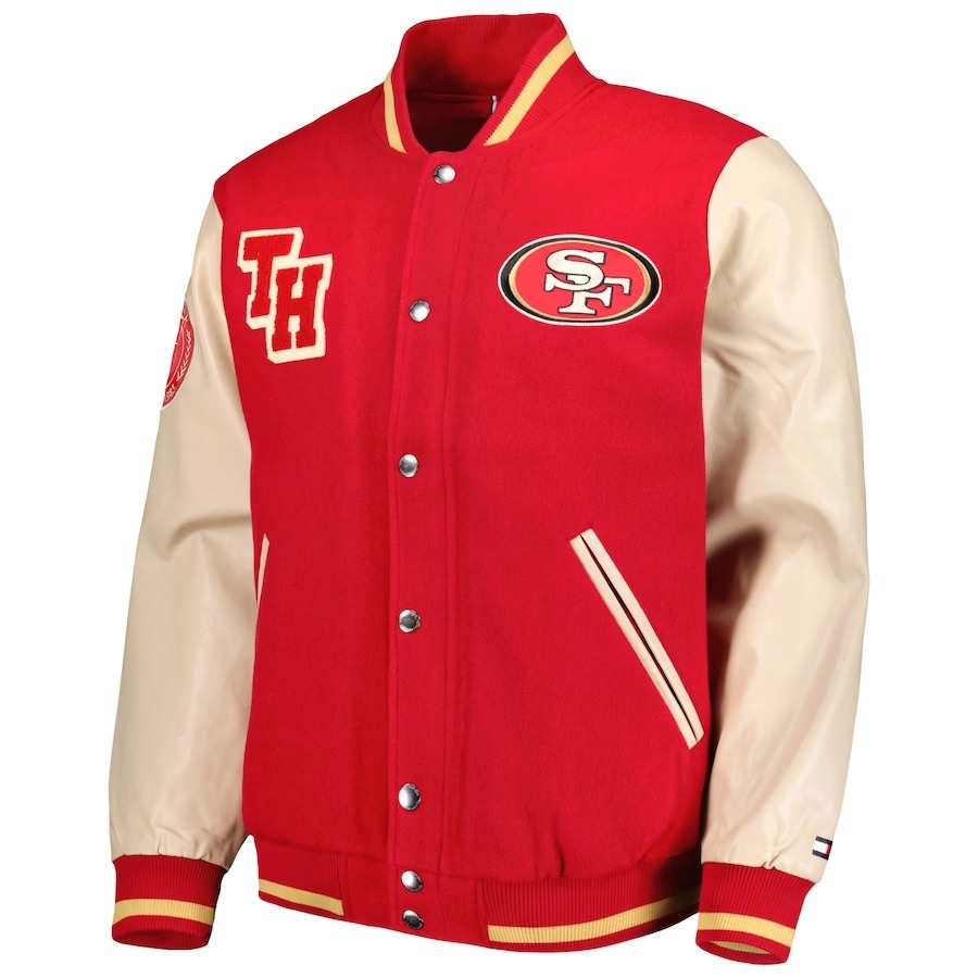 Tommy Hilfiger Scarlet San Francisco 49ers Varsity Jacket