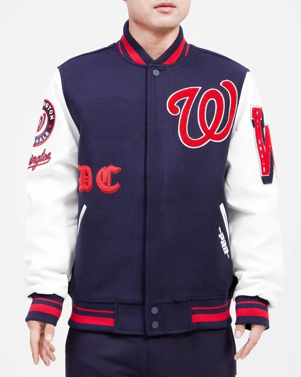 Washington Nationals Old English Wool Varsity Jacket