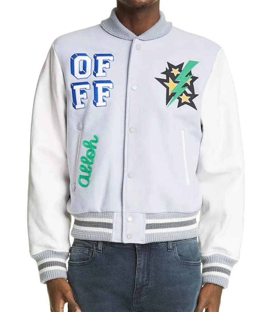 Lil Durk Off-white Varsity Jacket