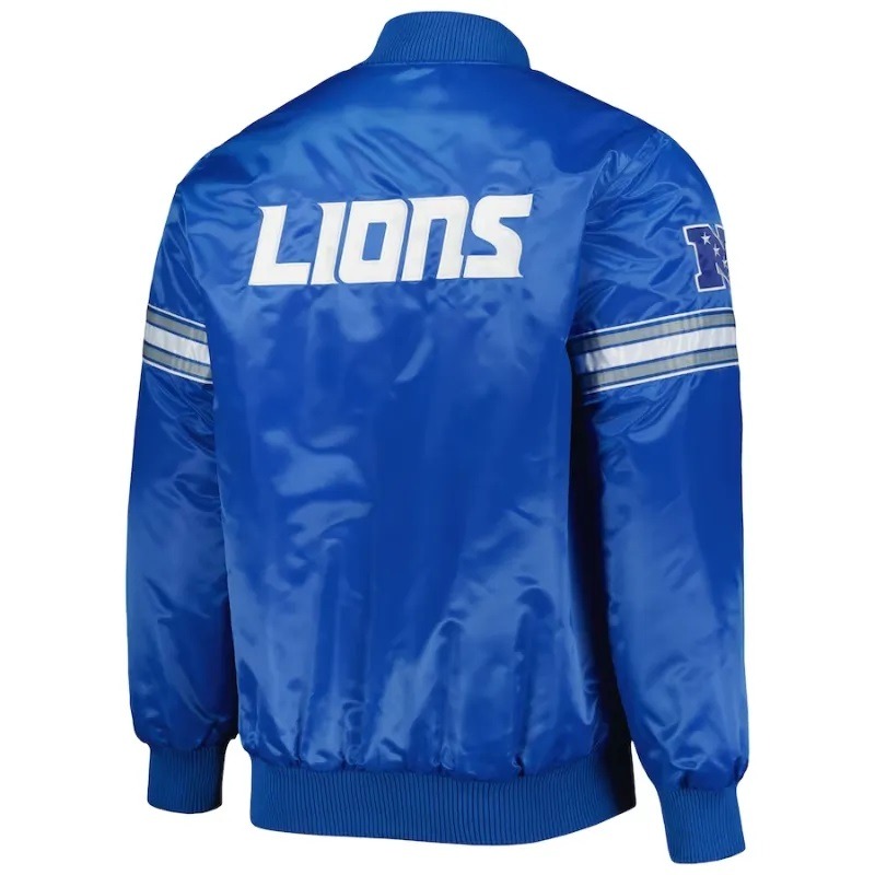 Remington Detroit Lions Starter Blue Varsity Jacket