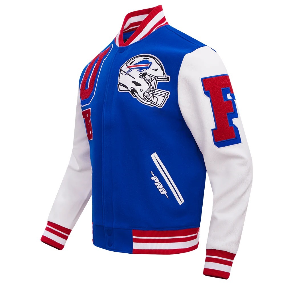 Buffalo Bills Mashup Rib Wool Varsity Jacket