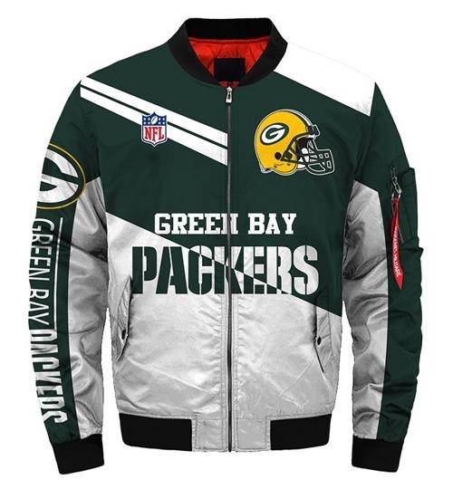 Green Bay Packers White And Green Jacket
