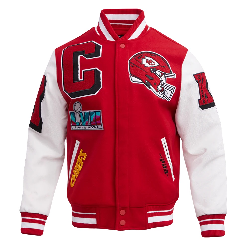 Kansas City Chiefs Mashup Rib Wool Varsity Jacket