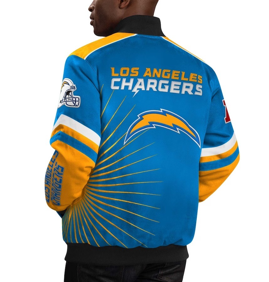 LA Chargers G-iii Sports By Carl Banks Powder Blue Varsity Jacket