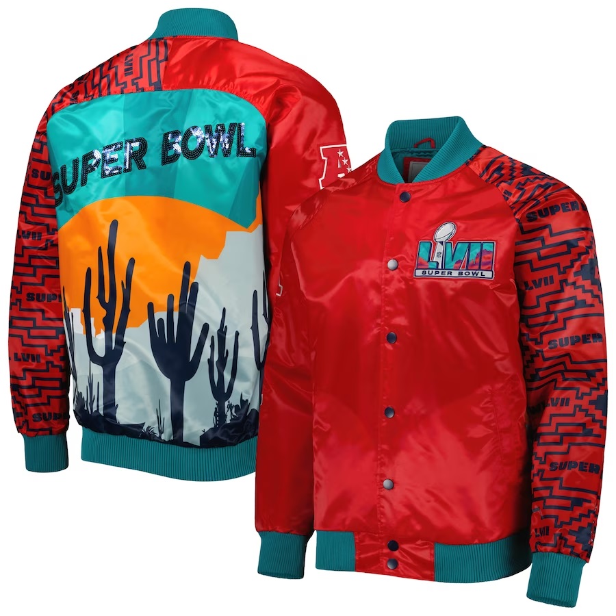 Super Bowl LVII Varsity Satin Full-Snap Jacket
