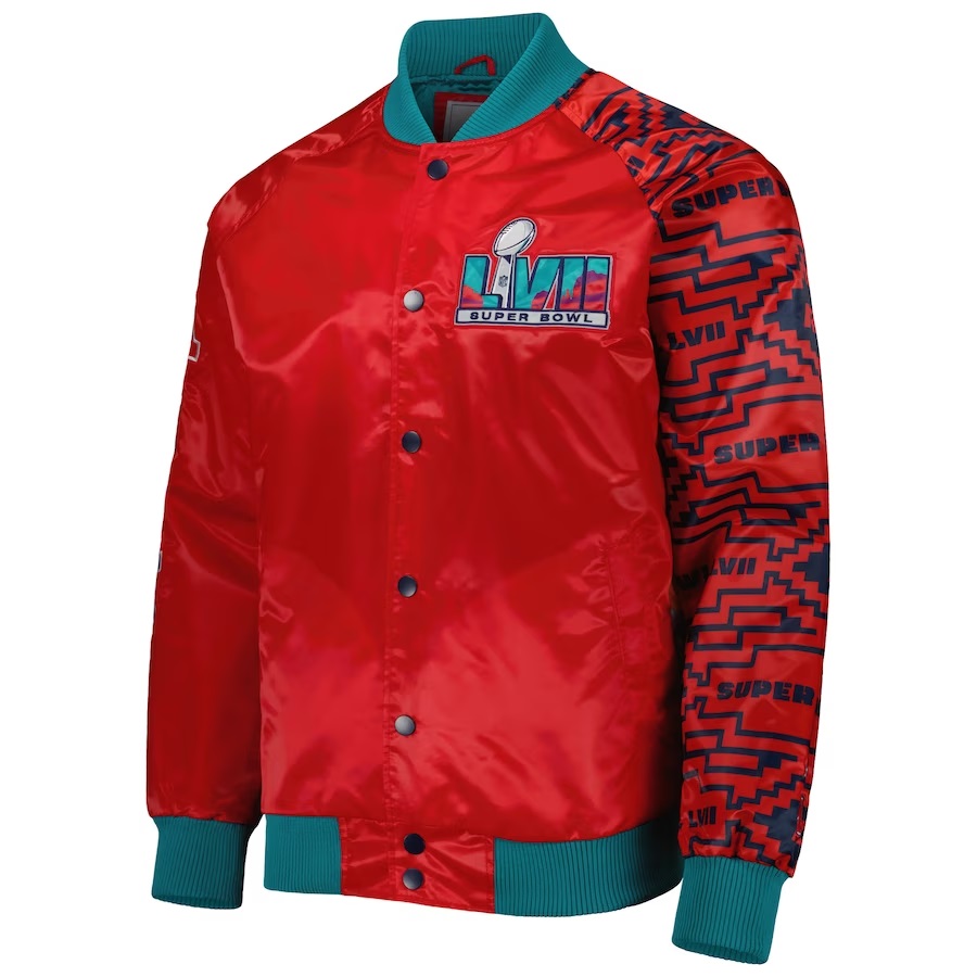 Super Bowl LVII Varsity Satin Full-Snap Jacket