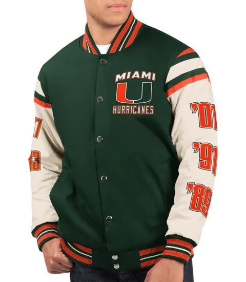 miami hurricanes varsity jacket