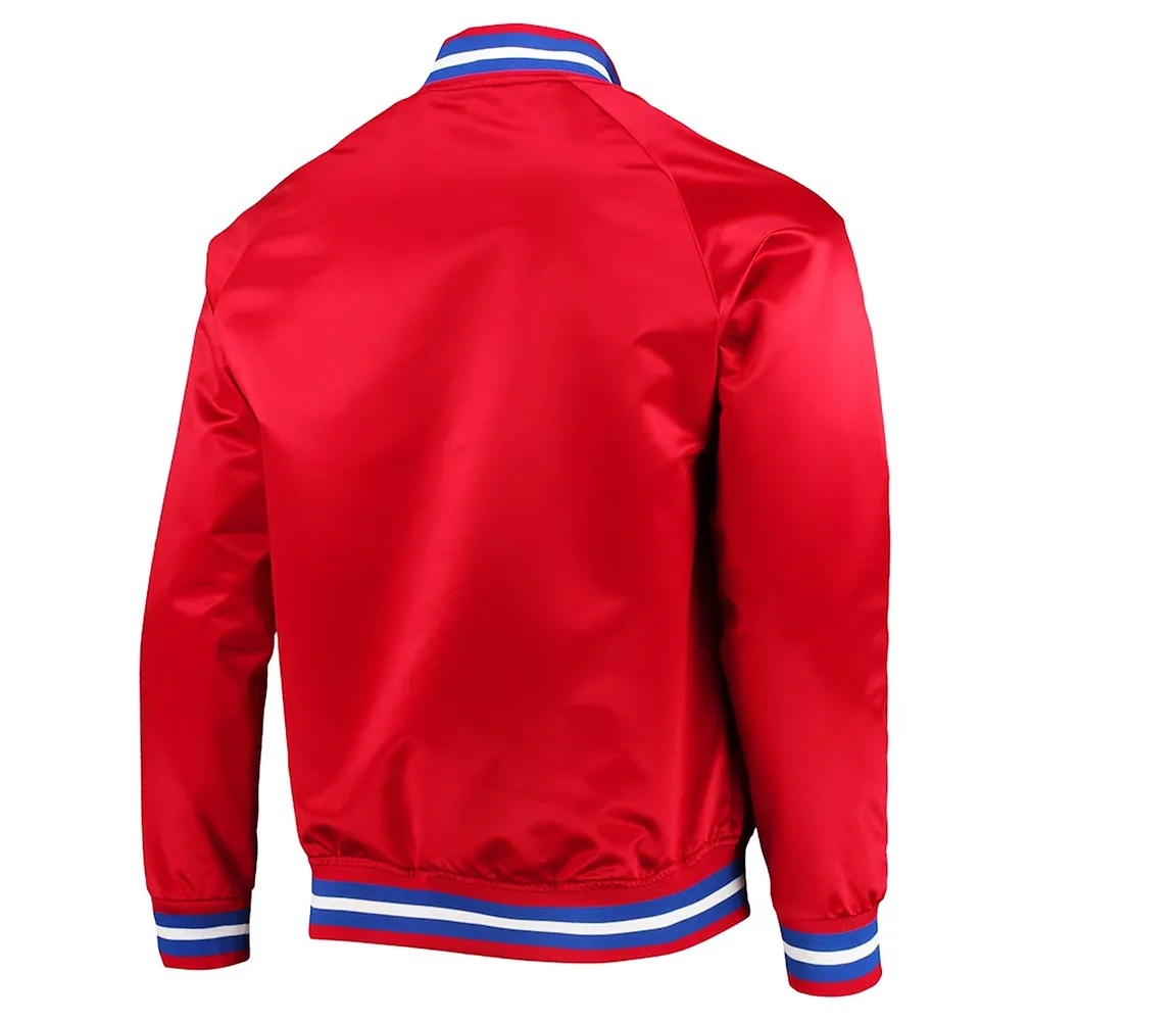 Detroit Pistons Red Lightweight Satin Jacket