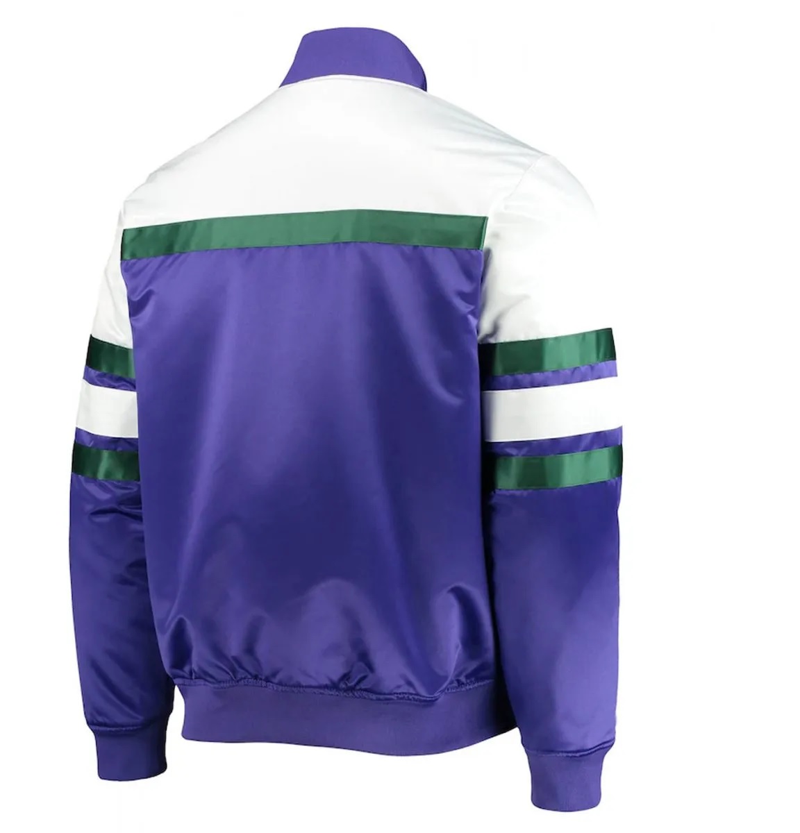 Hardwood Classics Script Milwaukee Bucks Purple Satin Jacket