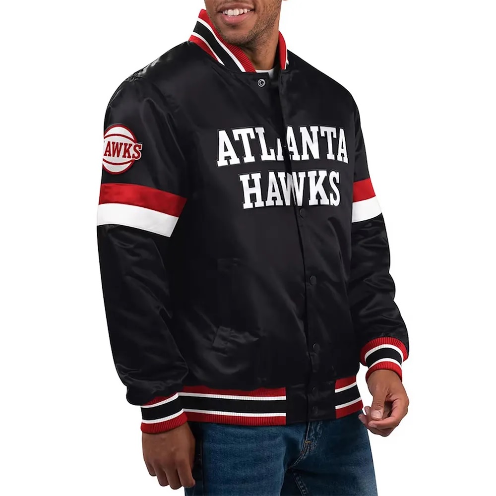 Home Game Atlanta Hawks Black Jacket
