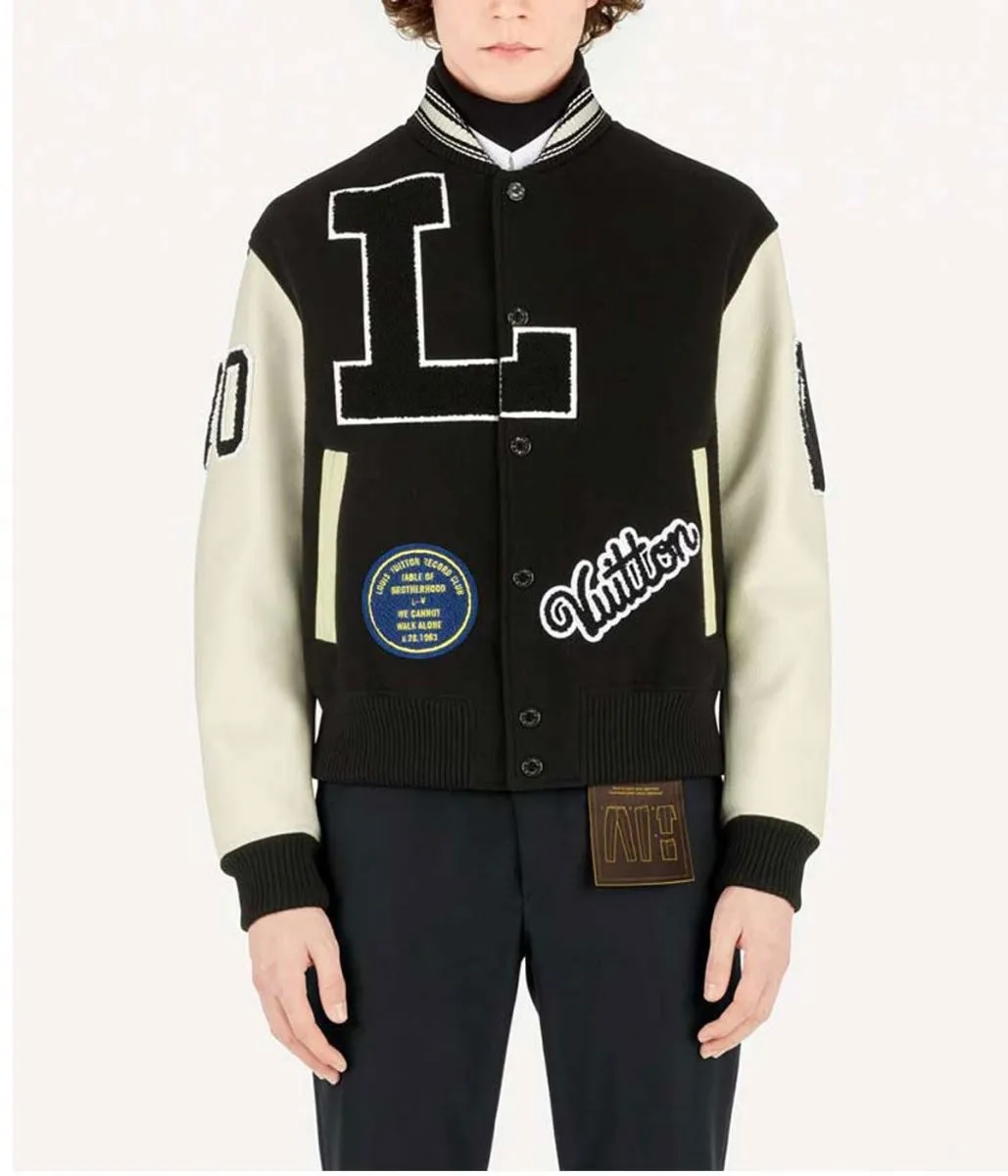 Kenya Barris Blackaf Black and White Varsity Jacket