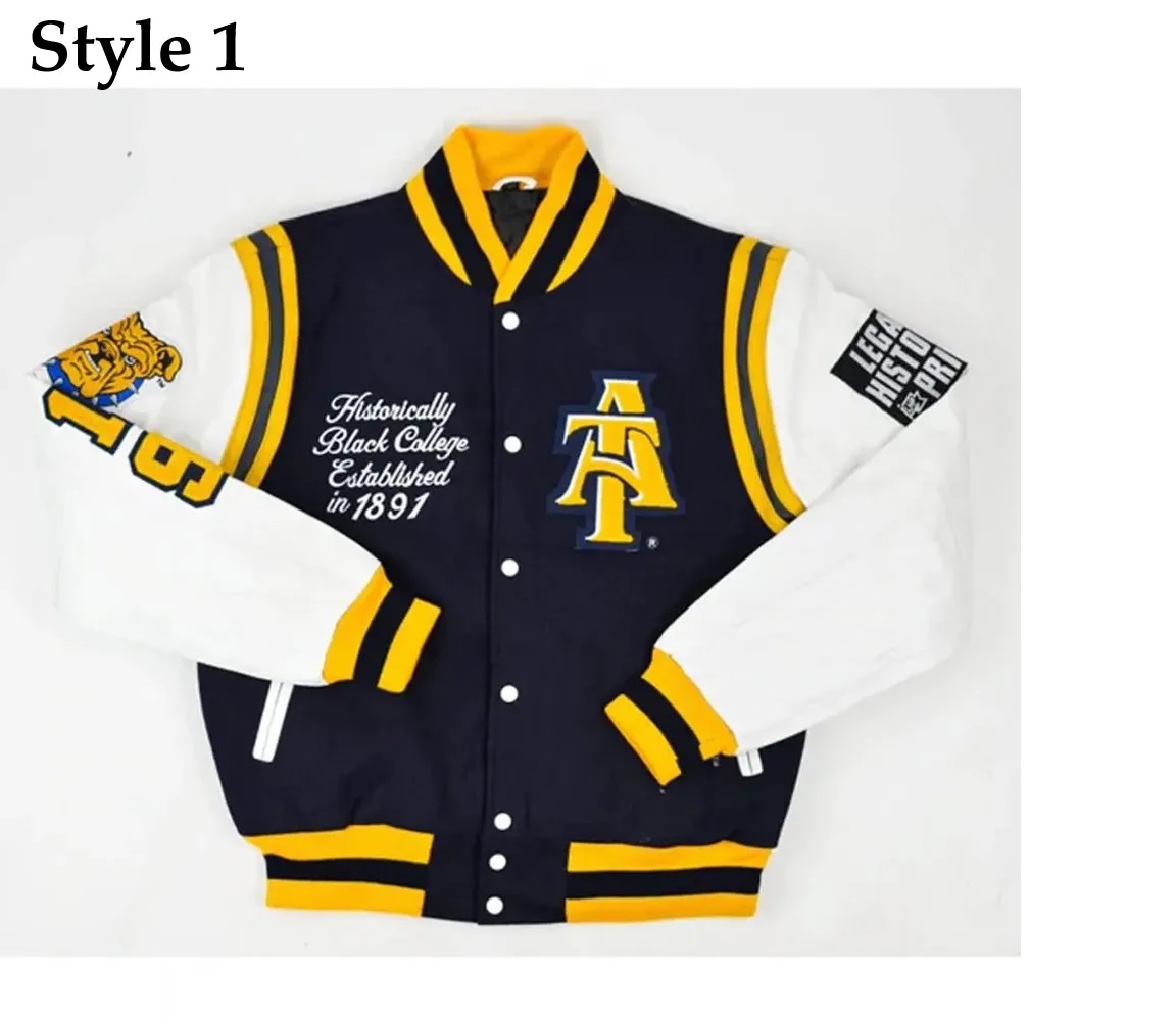 North Carolina A&T State University Aggie Pride Blue Varsity Jacket