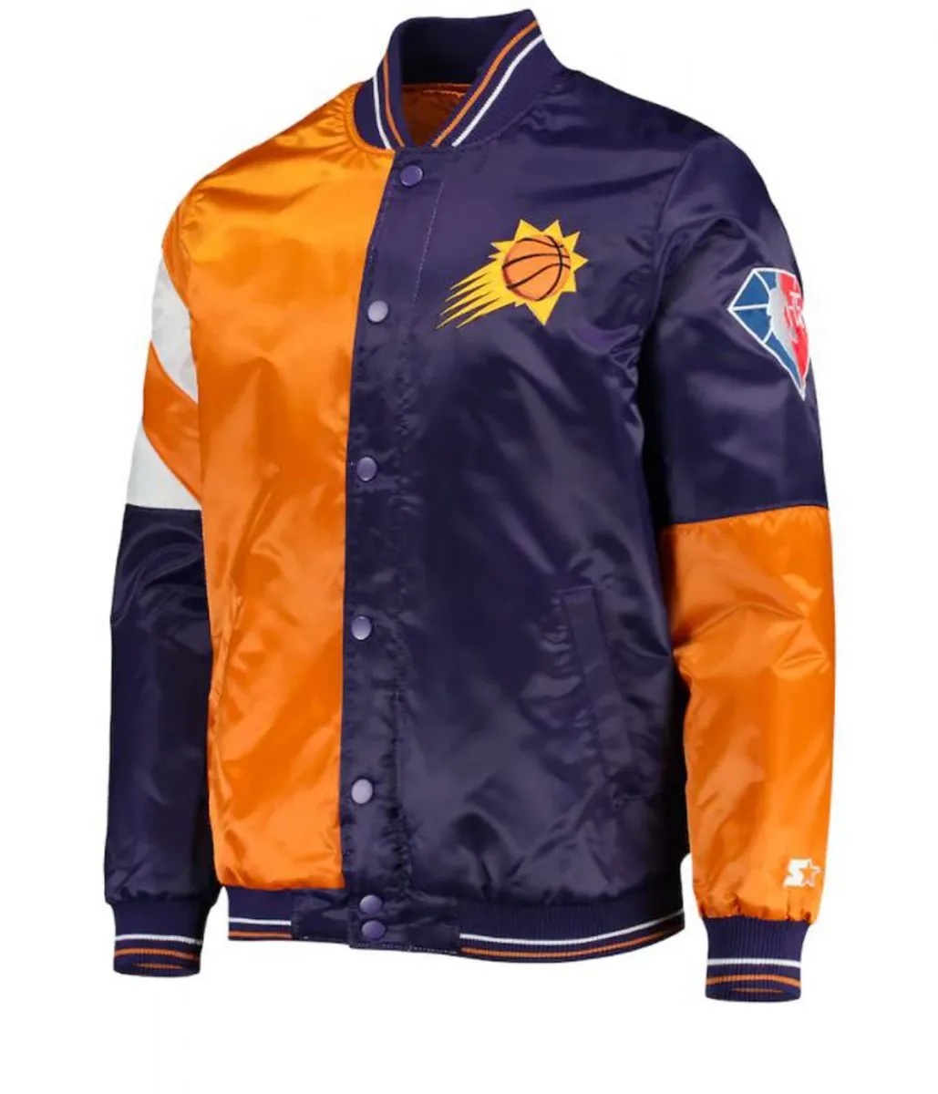 Phoenix Suns Orange and Purple Varsity Starter Jacket