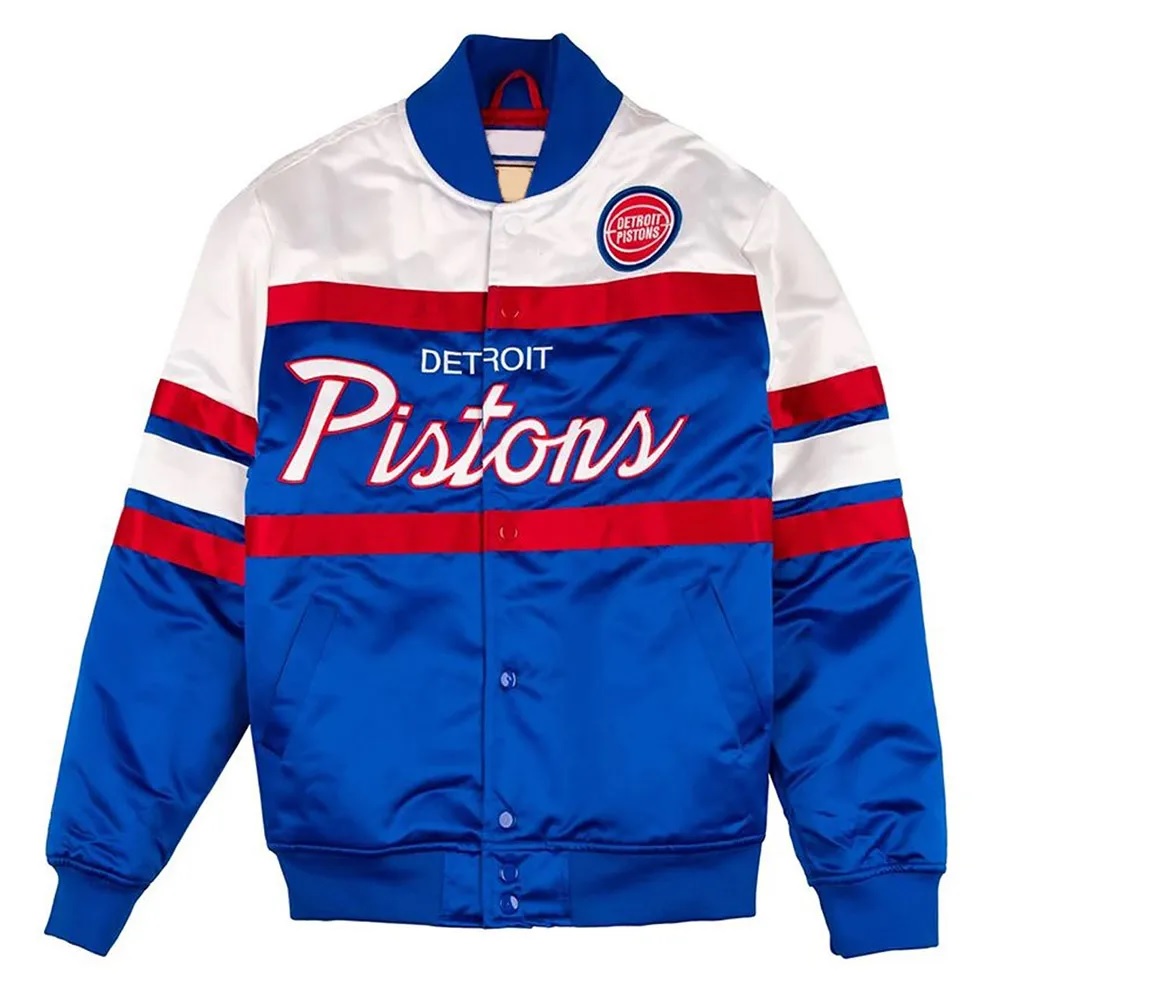 Special Script Detroit Pistons Satin Jacket