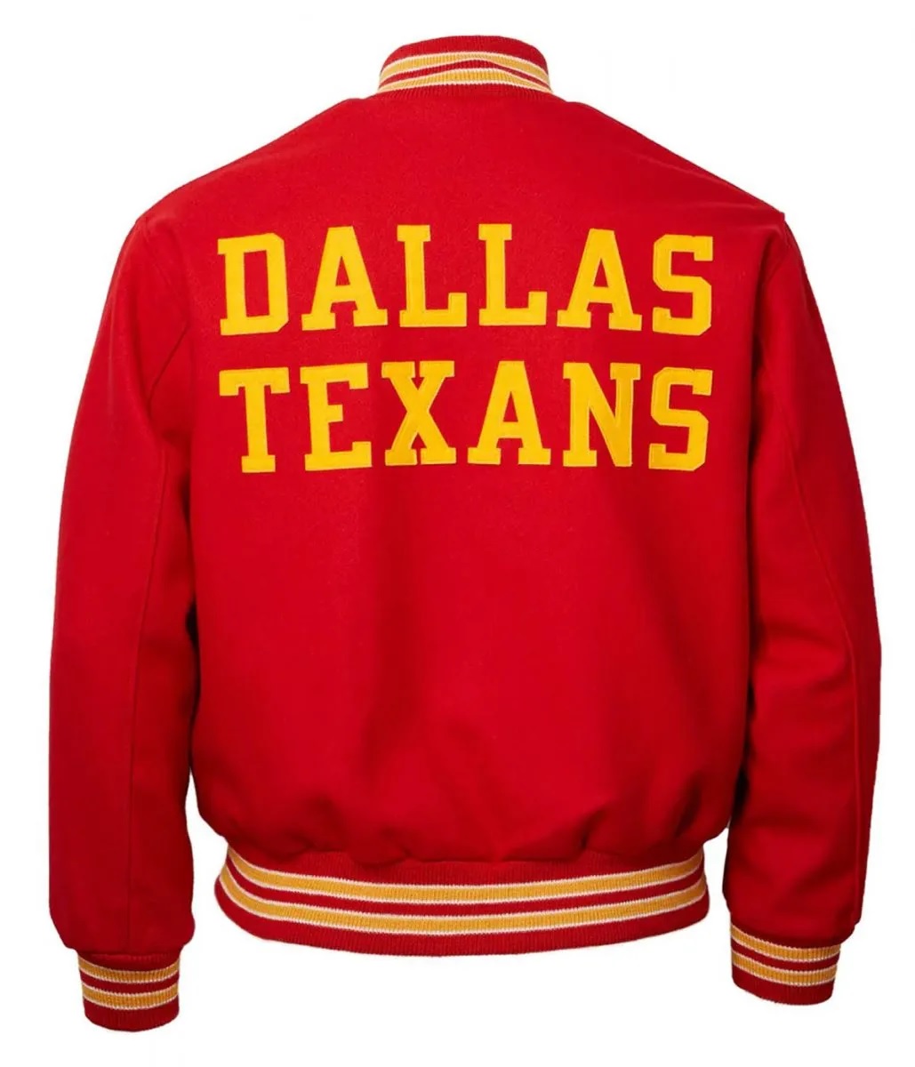 Travis Kelce Dallas Texans Red Varsity Wool Jacket