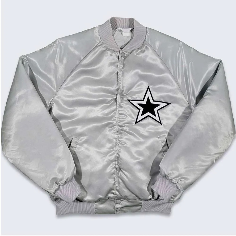 80’s Dallas Cowboys Silver Bomber Jacket