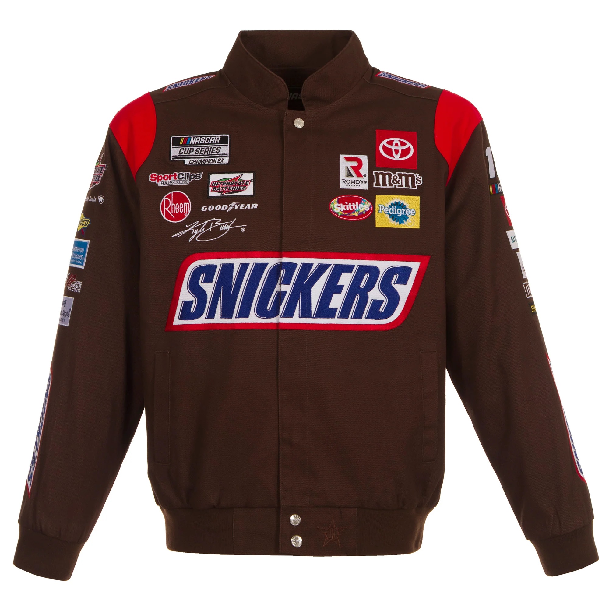 Kyle Busch Brown Snickers Full-Snap Twill Jacket