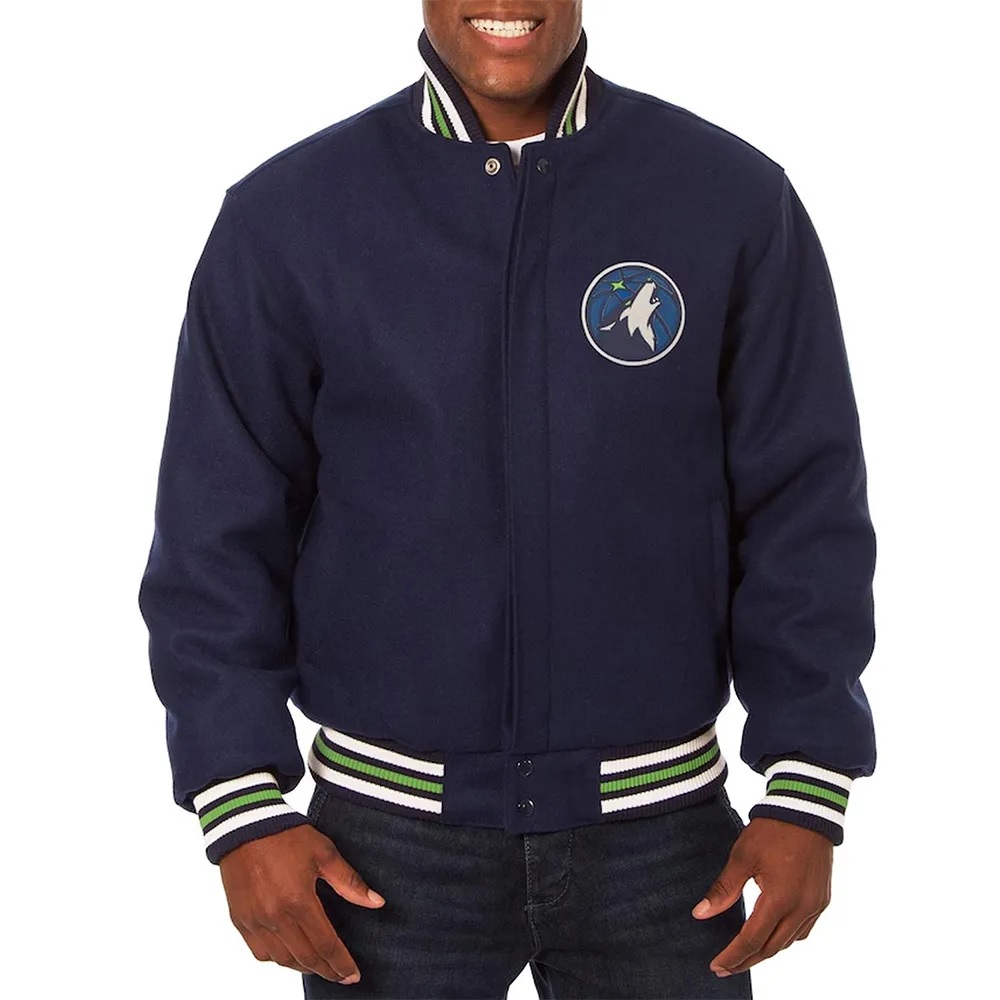 Minnesota Timberwolves Navy Varsity Wool Jacket