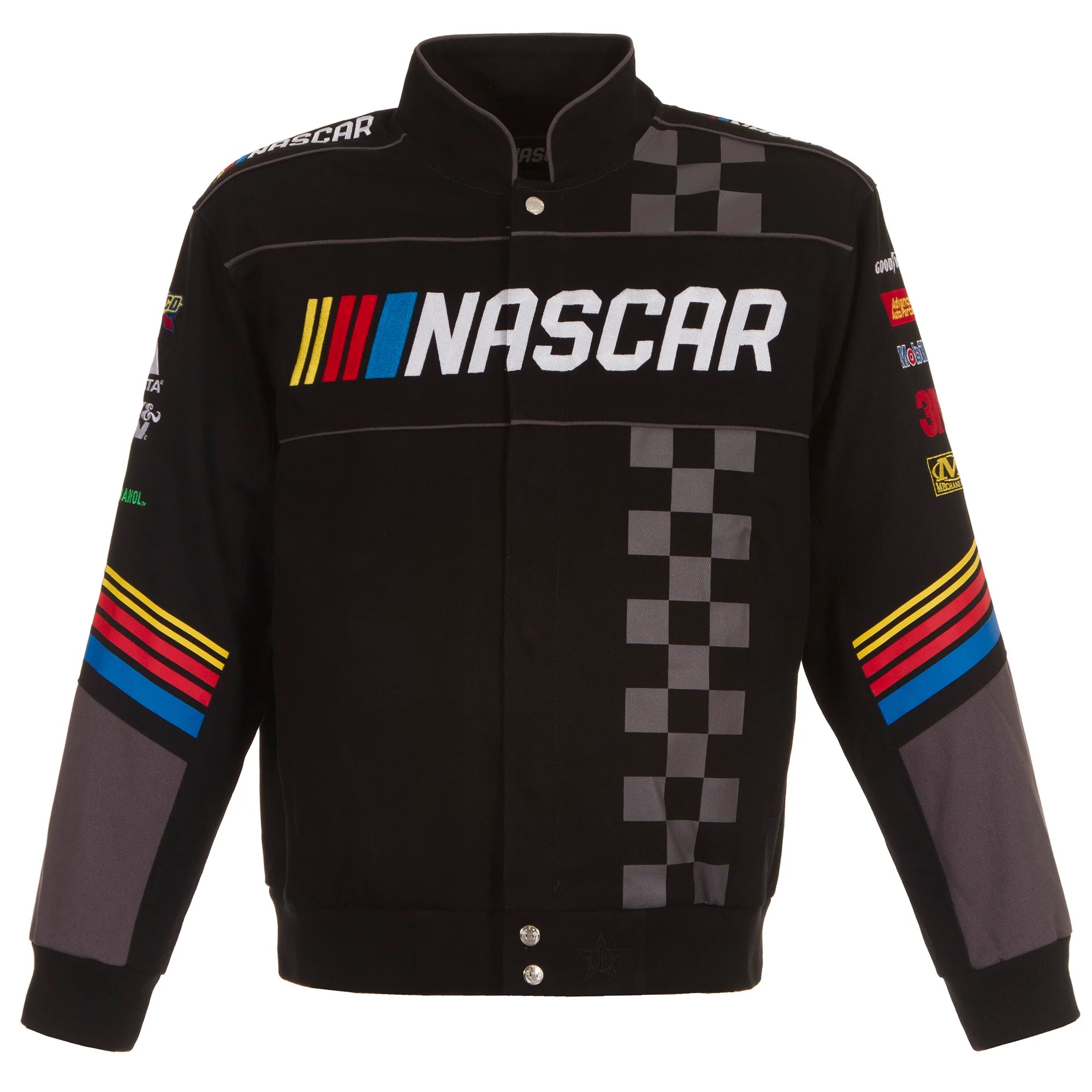 NASCAR Generic Black Twill Logo Full-Snap Jacket