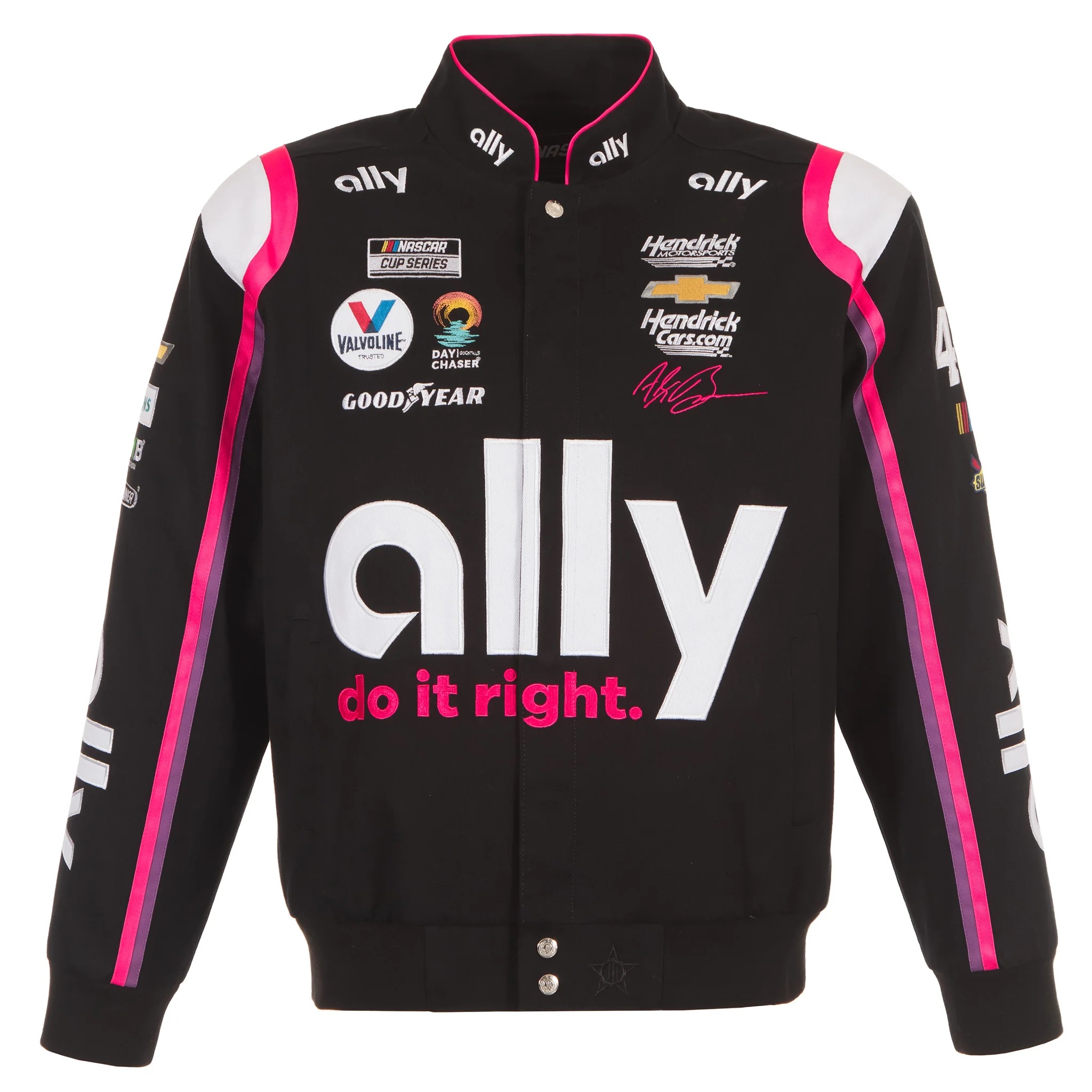 Nascar Alex Bowman Black Ally Full-Snap Jacket