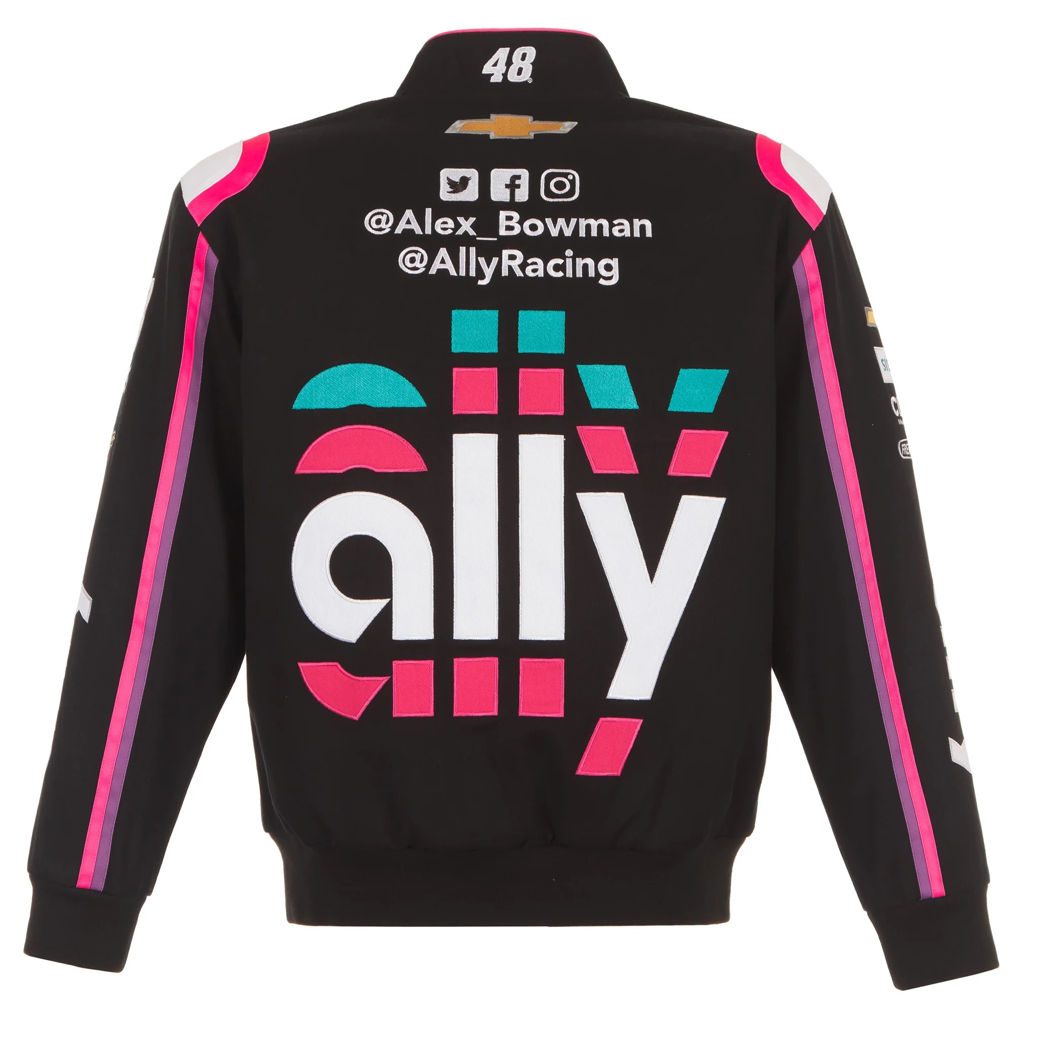 Nascar Alex Bowman Black Ally Full-Snap Jacket