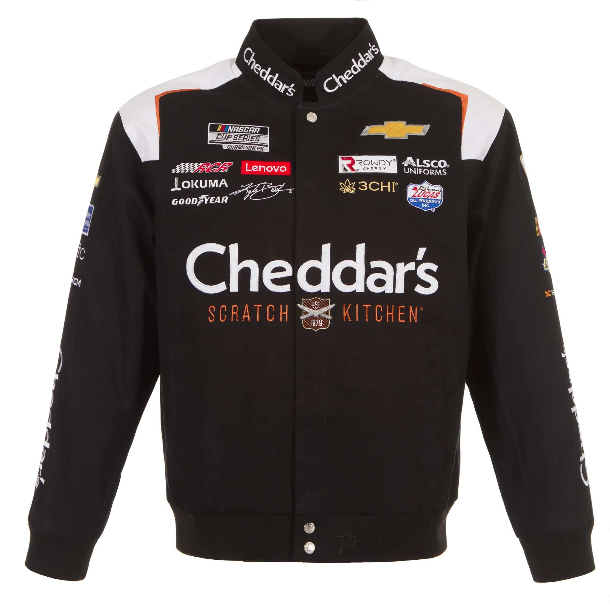 Nascar Kyle Busch Cheddar's Cotton Twill Full Snap Jacket
