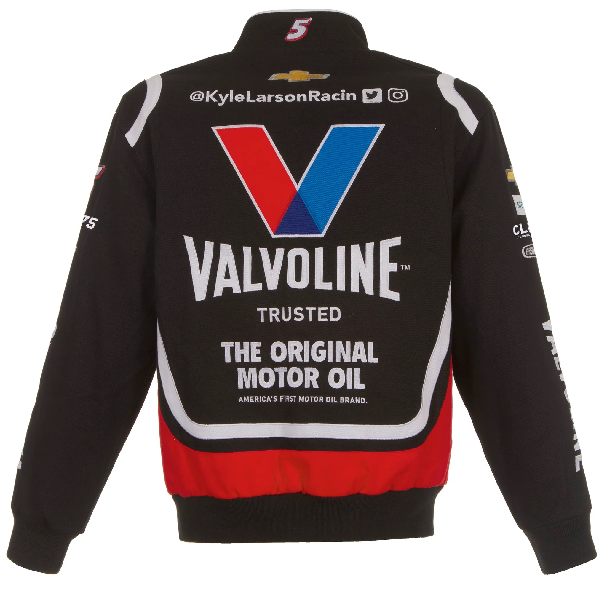 Nascar Kyle Larson Valvoline Twill Full-Snap Jacket