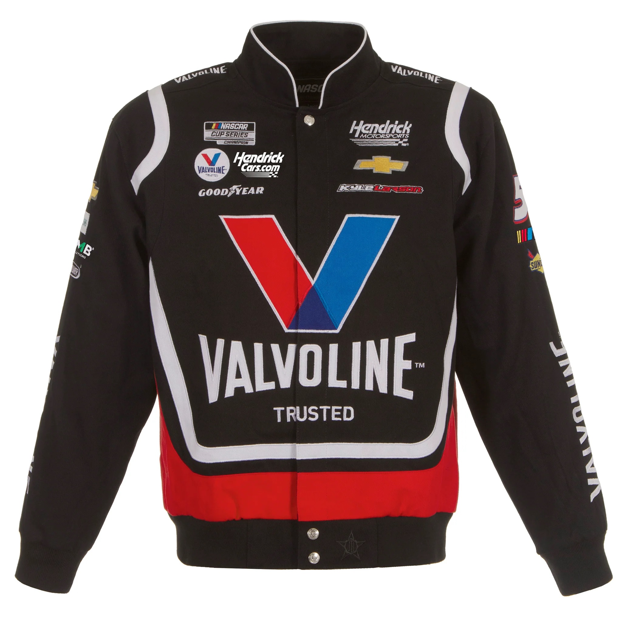 Nascar Kyle Larson Valvoline Twill Full-Snap Jacket
