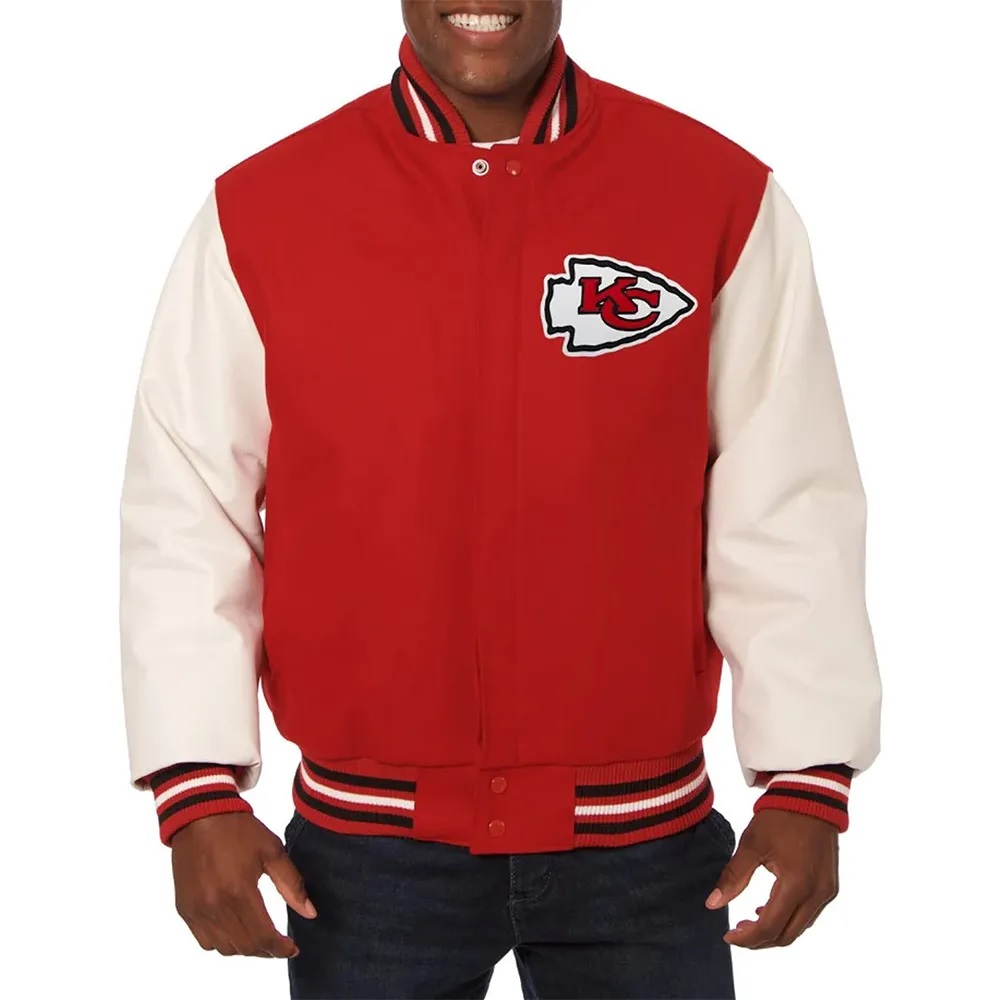 Red,Cream Kansas City Chiefs Varsity Jacket