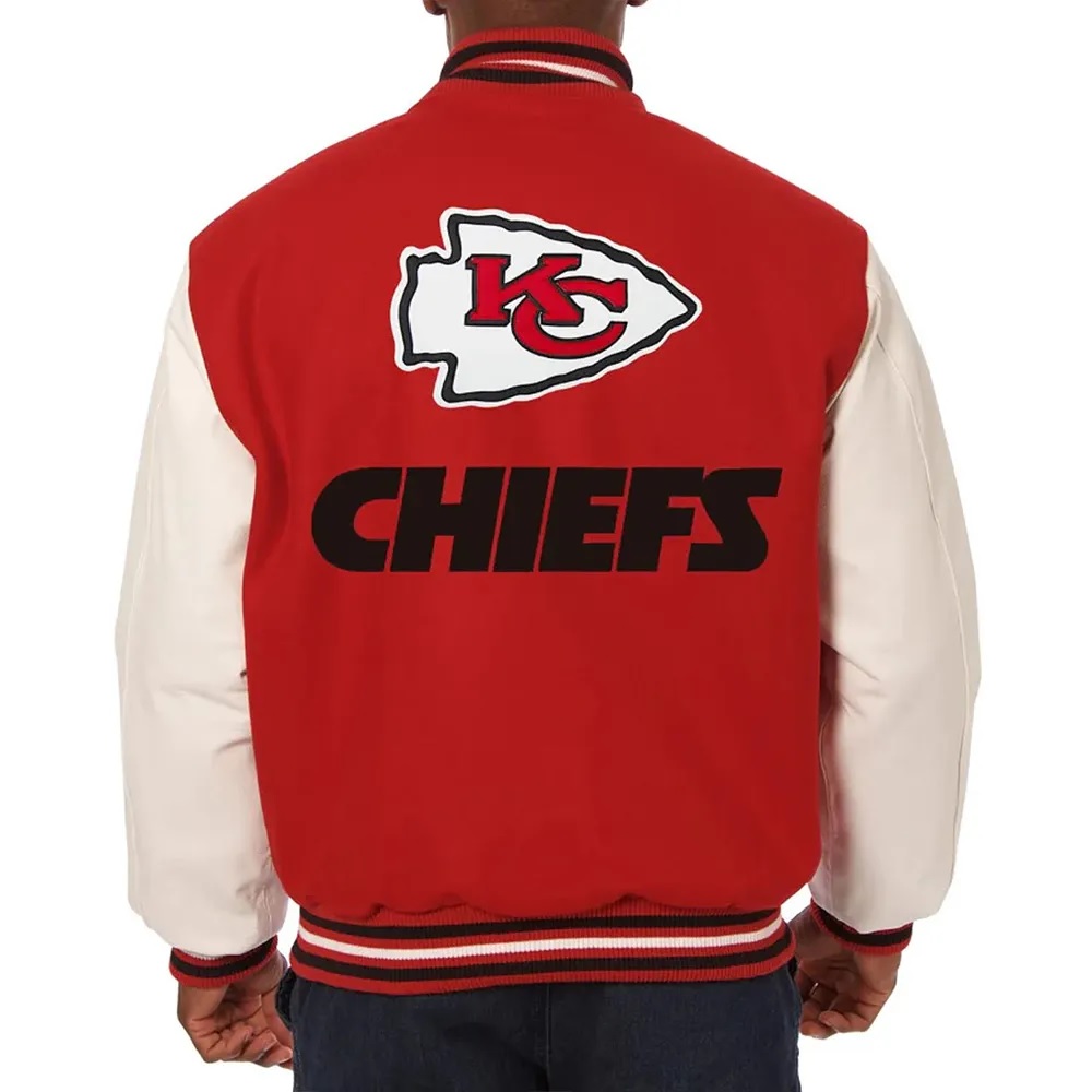 Red,Cream Kansas City Chiefs Varsity Jacket