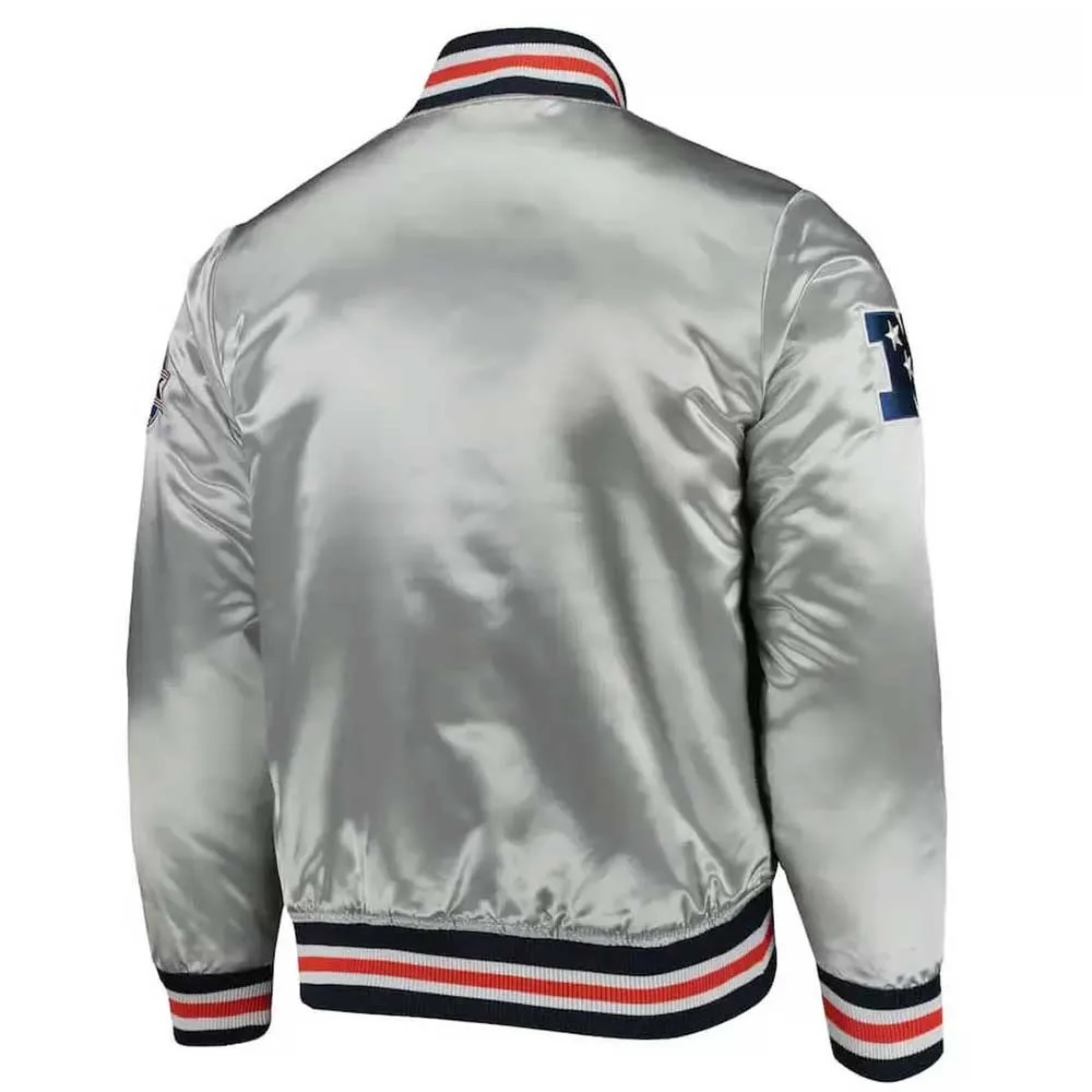 Silver Chicago Bears Satin Jacket