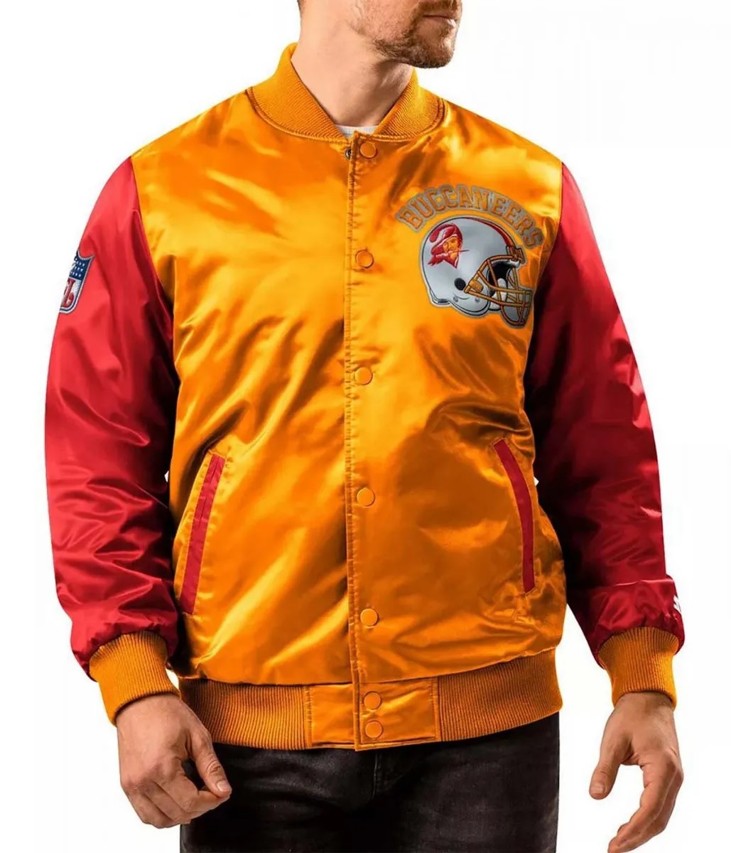 Tampa Bay Buccaneers Locker Room Throwback Varsity Satin Jacket