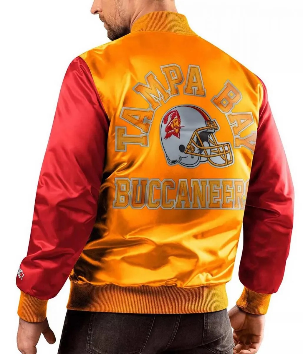 Tampa Bay Buccaneers Locker Room Throwback Varsity Satin Jacket